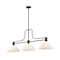 Z-Lite Melange Billiard, 3-Light, 14 In.W x 52 In.L x 21 In.H, Matte Black/Matte Opal 725-3MB-AMO13 - alternate 1
